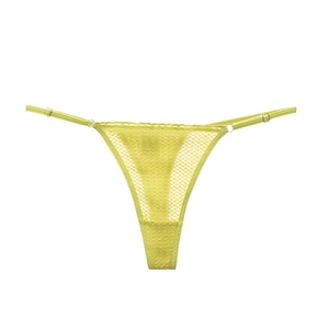 String en maille vert clair pour femmes avec bretelles fines réglables et anneaux