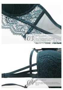 Lace bra detail with 12cm wide side wings for shaping and multi-strap support