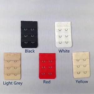 2x3 bra strap extenders in five assorted colors including black white red and grey