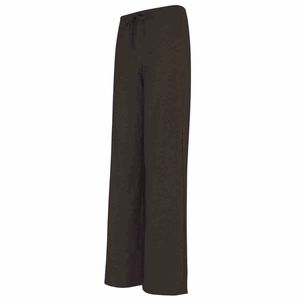 Pantalon de sport gris anthracite à cordon avec coupe large droite pour femmes
