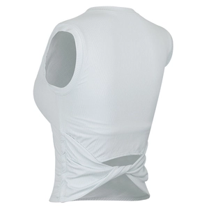 Débardeur de Yoga Nervuré pour Femmes Avec Dos Torsadé Et Soutien-Gorge Intégré Gilet de Sport Sans Manches Court Fitness Top