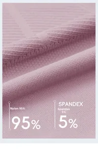 Detailed macro view of lilac quick-dry fabric made of 95% nylon and 5% spandex blend