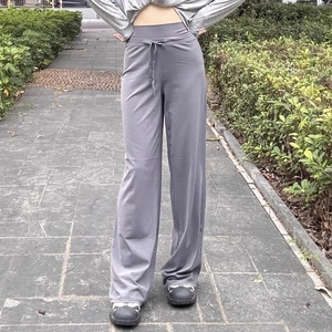 High Waist Pilates Training Wide Leg Pants Autumn Winter Loose Sports Yoga Pants Slimming Casual Lounge Trousers For Women