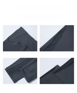 Détails du legging de yoga taille haute avec empiècements en mesh et coutures plates