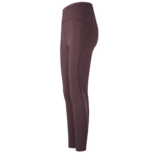 Legging de yoga taille haute bordeaux profond avec coutures latérales pour effet push-up