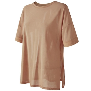 Maglia Sportiva in Rete da Donna Sexy Traspirante Yoga Top Largo Asciugatura Rapida Corsa T-Shirt Manica Corta Spacchi Laterali