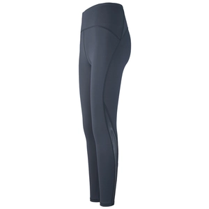Legging de yoga anthracite à taille haute avec mesh respirant et coutures ergonomiques