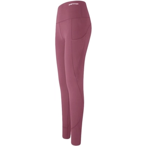 High-waisted dusty pink yoga leggings with side pockets and slimming peach lift design
