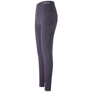 Afslankende yoga-legging met hoge taille in donkerpaars met handige zijzakken