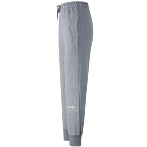 Pantalon de jogging gris foncé taille haute pour femme avec poches zippées latérales