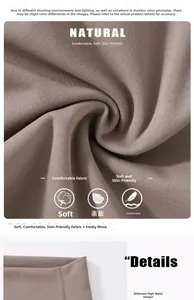 Détails du short de yoga à taille haute taupe en tissu élastique doux et respirant