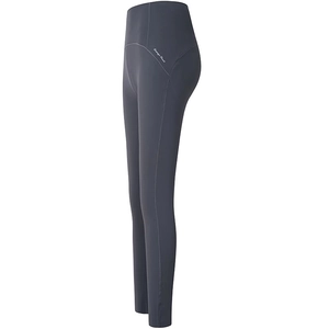 Legging de yoga taille haute gris anthracite avec logo Orange Bird imprimé sur le côté