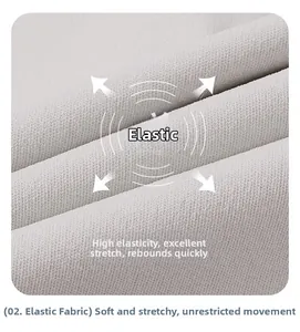 Détail macro du tissu en maille gris clair doux avec haute élasticité pour le yoga