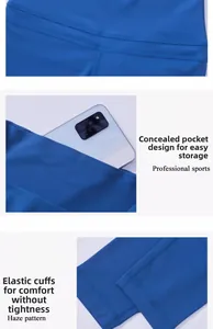 Détail du legging de yoga à taille haute montrant les coutures et la poche cachée pour téléphone