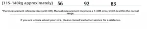 Tableau des tailles détaillé pour leggings de yoga montrant les mesures pour la taille L