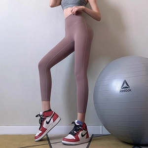 Pantalon de Yoga Taille Haute Femme Contrôle du Ventre Longueur 7/8 Leggings de Course Remonte-Fesses Respirant Séchage Rapide Sport