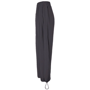 Pantalon de jogging gris foncé taille haute avec cordon de serrage élastique aux chevilles
