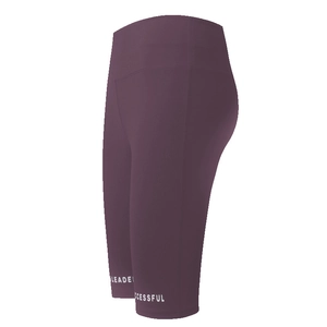Short de sport violet foncé à taille haute avec imprimé Successful pour le fitness