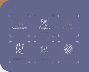 Détails des caractéristiques élastiques, douces et rafraîchissantes du tissu du short de yoga