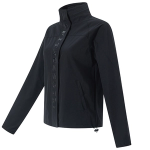 Veste de sport noire pour femme avec imprimé FITNESS GIRL et cordon de serrage