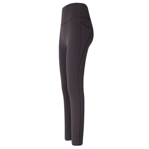 High Waist Bauchweg Yoga-Leggings mit Seitentaschen und Kompressions-Passform in Anthrazit