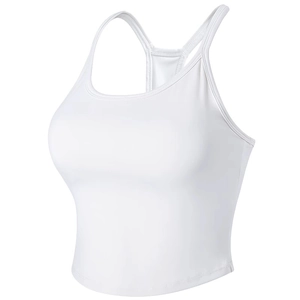 Haut de Sport de Yoga à Dos Nageur pour Femmes Avec Coussinet de Poitrine Intégré Soutien-gorge de Fitness Sans Couture