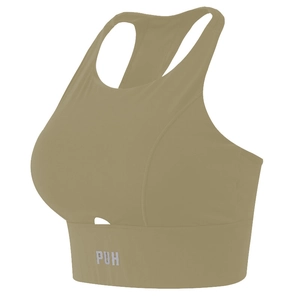 Détail d'un soutien-gorge de sport à fort impact avec design ajouré et bande large élastique