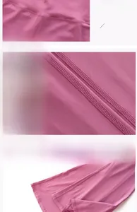 Macro shot of high waist belly control yoga pants with fine four-needle six-thread stitching