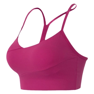 Soutien-Gorge de Sport Sexy Dos Nageur pour Femmes Antichoc Yoga Débardeur Nylon Élastique Respirant Fitness Running Top