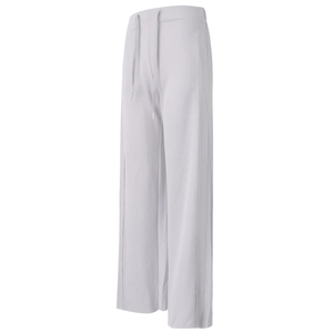 Pantalon de sport ample gris clair à taille haute avec cordon de serrage en coton doux