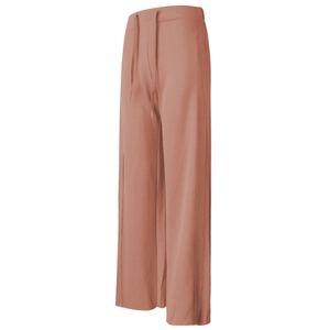 Pantalon de yoga ample taille haute pour femme avec fentes latérales en rose poudré