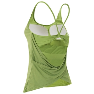 Top Sportivo da Yoga da Donna Sexy Con Schiena Scoperta Con Imbottiture sul Petto Cinturini Incrociati Canotta Fitness Pullover