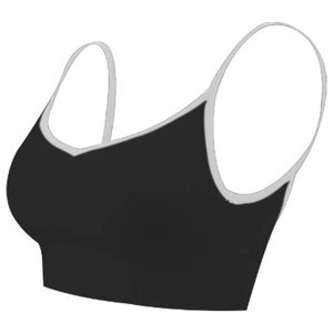 Soutien-gorge de sport bicolore à fines bretelles et bonnets intégrés pour yoga et fitness