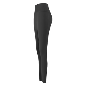 High-waisted black yoga pants with seamless compression and butt-lifting design