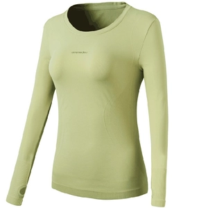 Damen Casual Langarm Yoga Top Slim Fit Schnelltrocknend Nahtlos Sport T-Shirt Mit Daumenlöchern Für Fitnessstudio Laufen