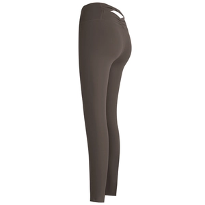 Women High Waist Scrunch Butt Lift Yoga Pants Hollow Out Back Sporty Leggings Nylon Spandex Tummy Control Fitness Tights