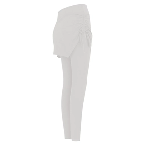 Gonna-leggings sportiva 2 in 1 bianca a vita alta con dettagli laterali a coulisse