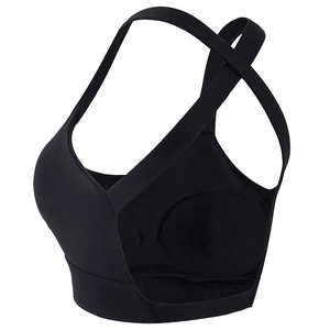 Women's Seamless Cross Back Sports Bra High Stretch Anti-vibration Yoga Workout Tank Top Breathable Running Fitness Bra