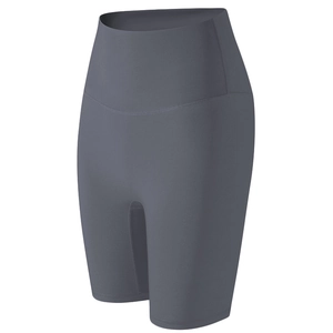 Women's High Waist Yoga Shorts Tummy Control Seamless Sports Running Fitness Biker Shorts Naked Feel Nylon Spandex Bottom