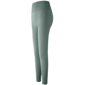 Leggings de yoga sans couture vert sauge à taille haute avec contrôle du ventre