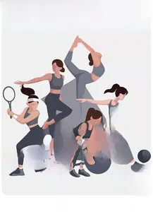 Minimalist backless yoga shirt with built-in sports top shown in a flat vector illustration