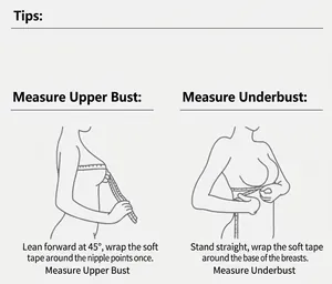 Guida dettagliata per misurare il busto superiore e inferiore per reggiseni sportivi yoga