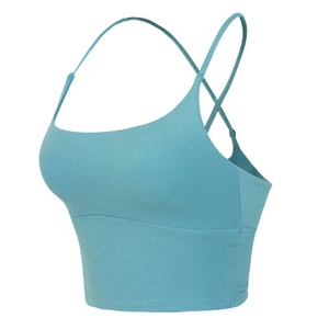 Reggiseno Sportivo da Donna Traspirante ad Asciugatura Rapida Crop Top da Yoga Con Incrocio sulla Schiena per Palestra Fitness Corsa Pilates