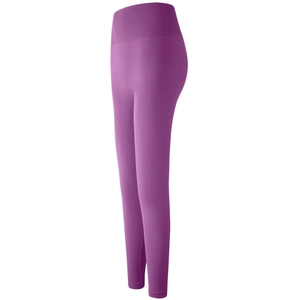 Legging de yoga violet à taille haute avec effet push-up en maille tricot sans couture
