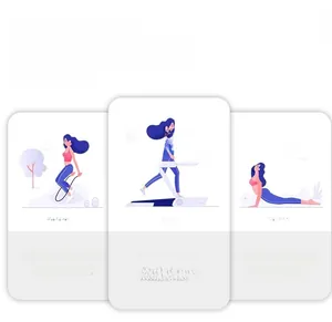 Illustration showing yoga top suitability for skipping rope, fitness running and yoga