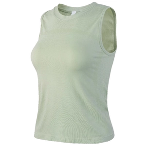 Débardeur de Yoga Sportif pour Femme Sans Manches Col Rond Respirant Séchage Rapide Gilet de Fitness Course Activewear