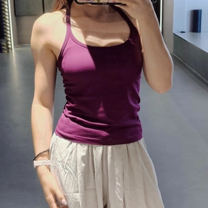 Damen Sport-BH in Dunkellila, stoßfest und schnelltrocknend für Yoga und Fitness