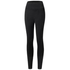 Legging de yoga sans couture à taille haute avec lettrage GYM et texture galbante