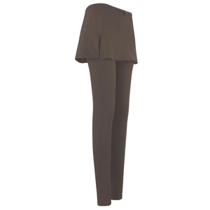 Leggings con Gonnellino a Vita Alta Foderati in Pile Donna Snellenti Invernali Yoga Pantaloni Sportivi Due Pezzi Fitness
