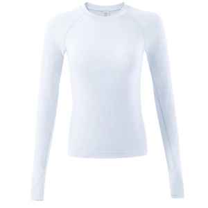 Haut de sport moulant pour femme à manches raglan et fentes pour les pouces